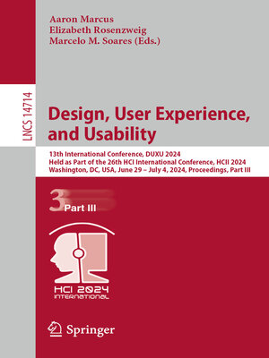 cover image of Design, User Experience, and Usability